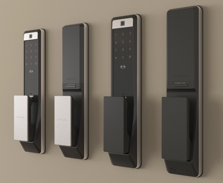 现代指纹锁   智能锁 密码锁su模型