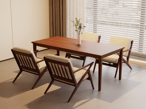 法式中古休闲桌椅 洽谈桌椅su模型