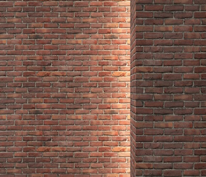 现代砖墙  红砖墙 仿古砖  文化石墙面su模型