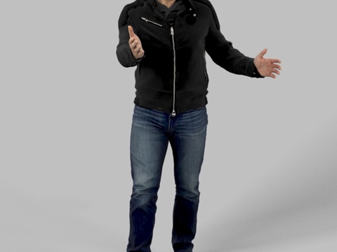 现代人物 三维人物 站姿男人su模型