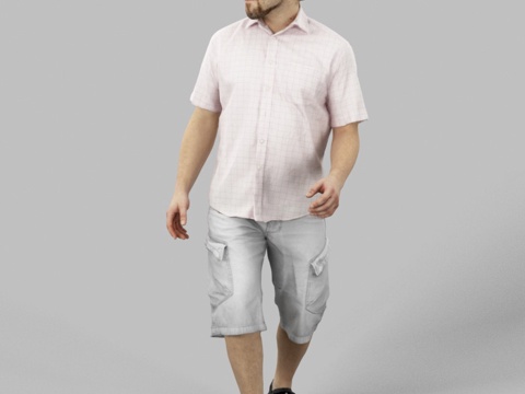 现代人物 三维人物 站姿男人su模型