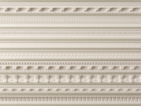 法式石膏线  石膏线条  装饰线条su模型