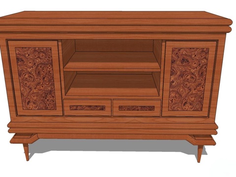 边柜 斗柜 实木装饰柜 装饰柜 餐边柜su模型