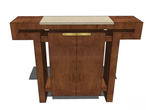 边柜 斗柜 实木装饰柜 装饰柜su模型