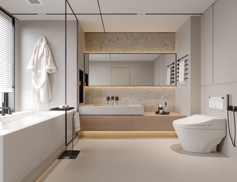 现代卫生间su模型