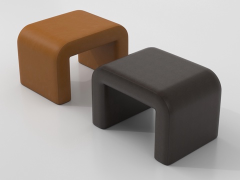现代凳子   矮凳 方凳su模型