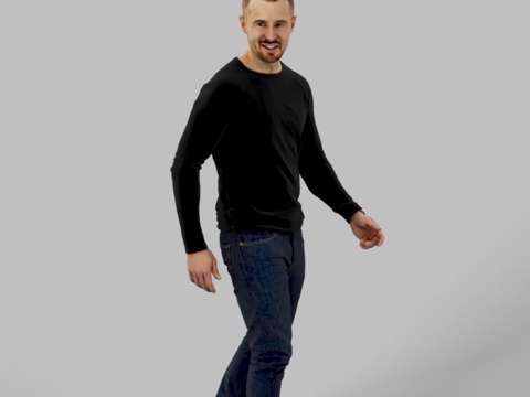 现代人物 三维人物 站姿男人su模型