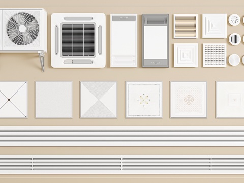 空调出风口  中央空调出风口su模型