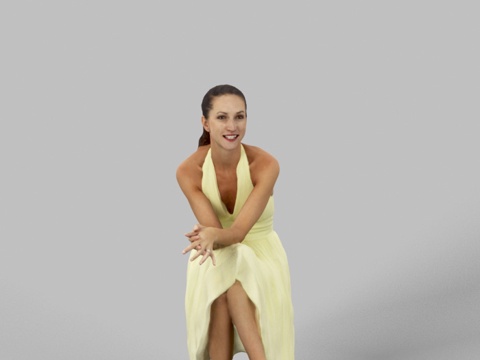 现代人物 三维人物 坐姿女人su模型