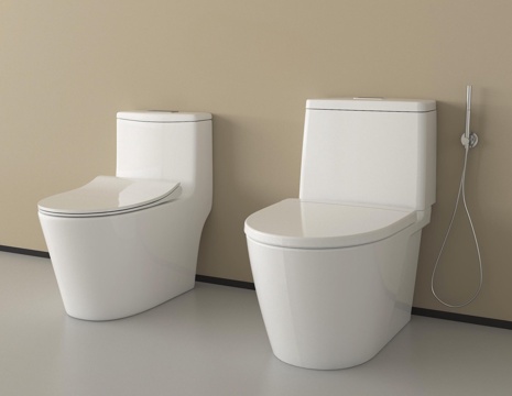 现代马桶  立式马桶su模型