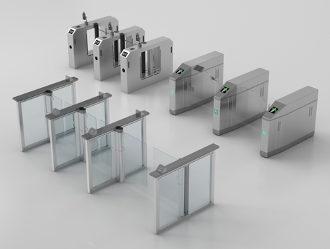  现代公用器材  门禁机 闸机  闸门 感应门3d模型 
