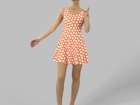 现代人物 三维人物 站姿女人su模型