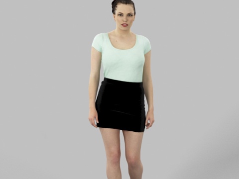 现代人物 三维人物 站姿女人su模型