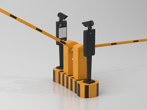  现代闸机 挡杆3d模型 