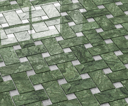 绿色奢石马赛克砖 造型墙砖su模型