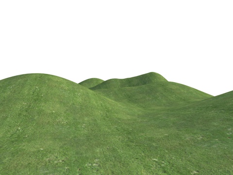 现代景观群山 山体地形 山地公园地形 山脉 背景山 自然山体su模型