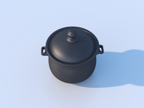  锅 砂锅 厨具3d模型 