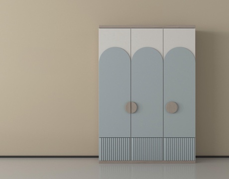 现代儿童衣柜su模型