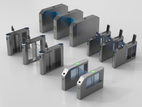  现代公用器材  门禁机 闸机  闸门 感应门3d模型 