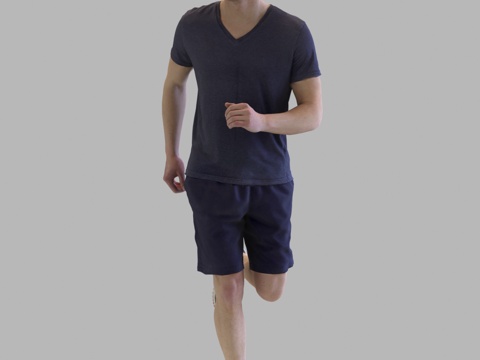 现代人物 三维人物 站姿男人 运动人物su模型