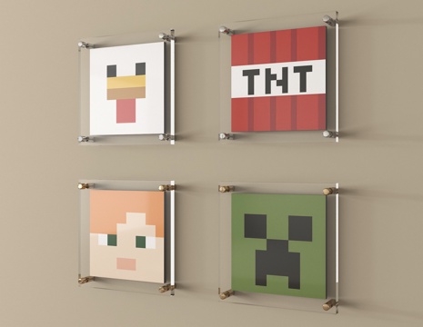 现代墙饰挂件  立体墙饰su模型