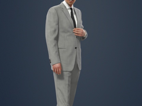 现代人物 三维人物 站姿男人su模型