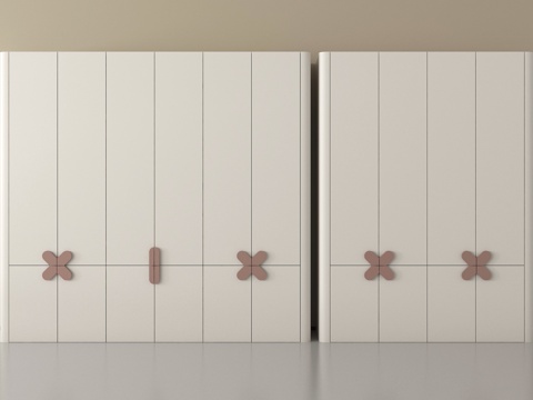 现代儿童衣柜su模型