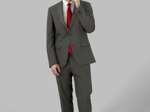 现代人物 三维人物 站姿男人su模型