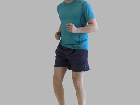 现代人物 三维人物 站姿男人 运动人物su模型