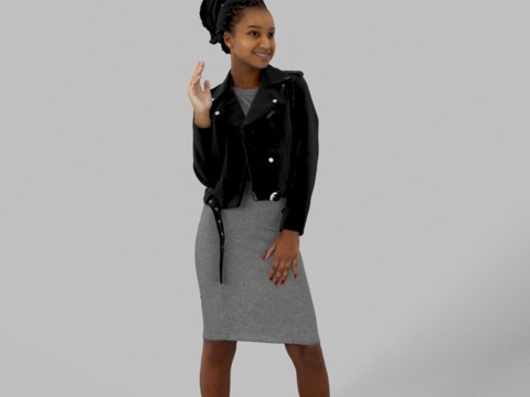 现代人物 三维人物 站姿女人su模型