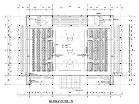 运动场地体育馆弱电图cad施工图