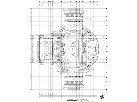 圆形篮球场运动场地施工图cad施工图