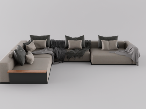 转角沙发su模型