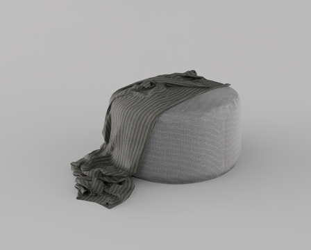 单人沙发凳su模型