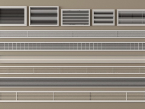 现代空调出风口 换气扇su模型