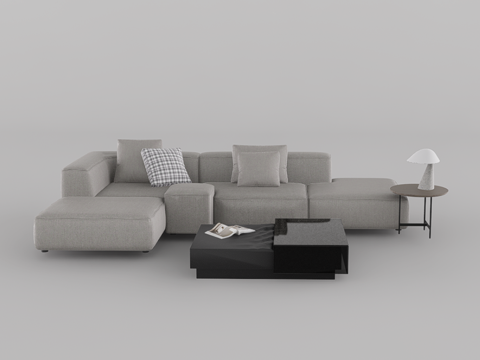 沙发组合su模型