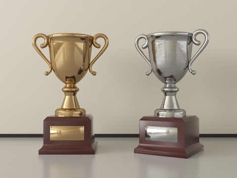  现代奖杯3d模型 