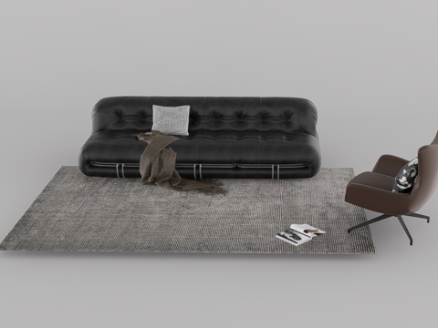 沙发组合su模型