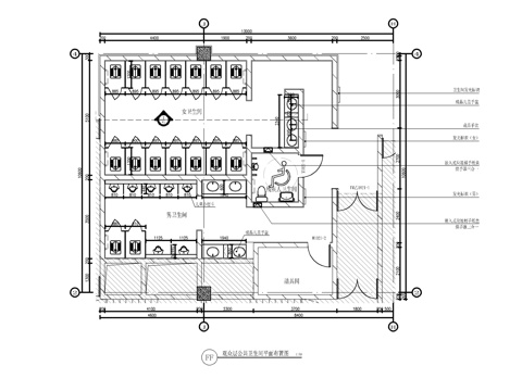 工装卫生间施工图cad施工图