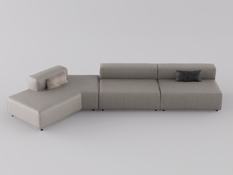 双人沙发su模型