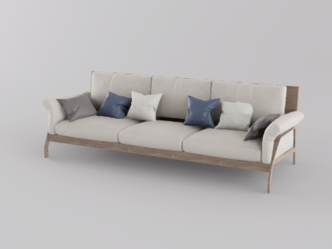 休闲沙发su模型