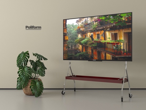  现代电视机  支架电视 可移动电视3d模型 