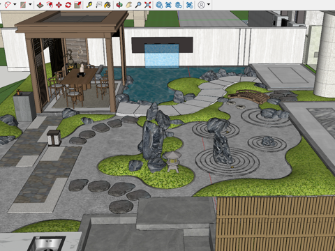 日式花园庭院CAD施工图cad施工图