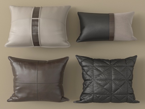 现代抱枕 装饰抱枕su模型