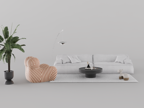 沙发组合su模型