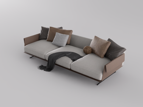 双人休闲沙发su模型