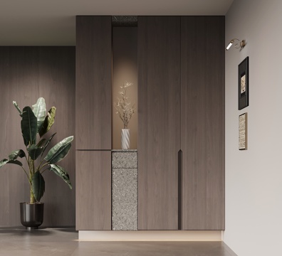 意式玄关 入户玄关 装饰柜su模型