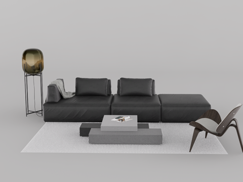 沙发组合su模型