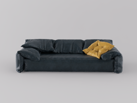 双人休闲沙发su模型