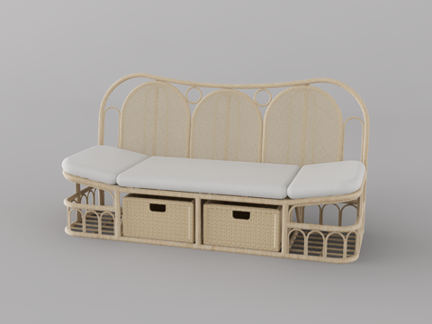 侘寂风沙发su模型